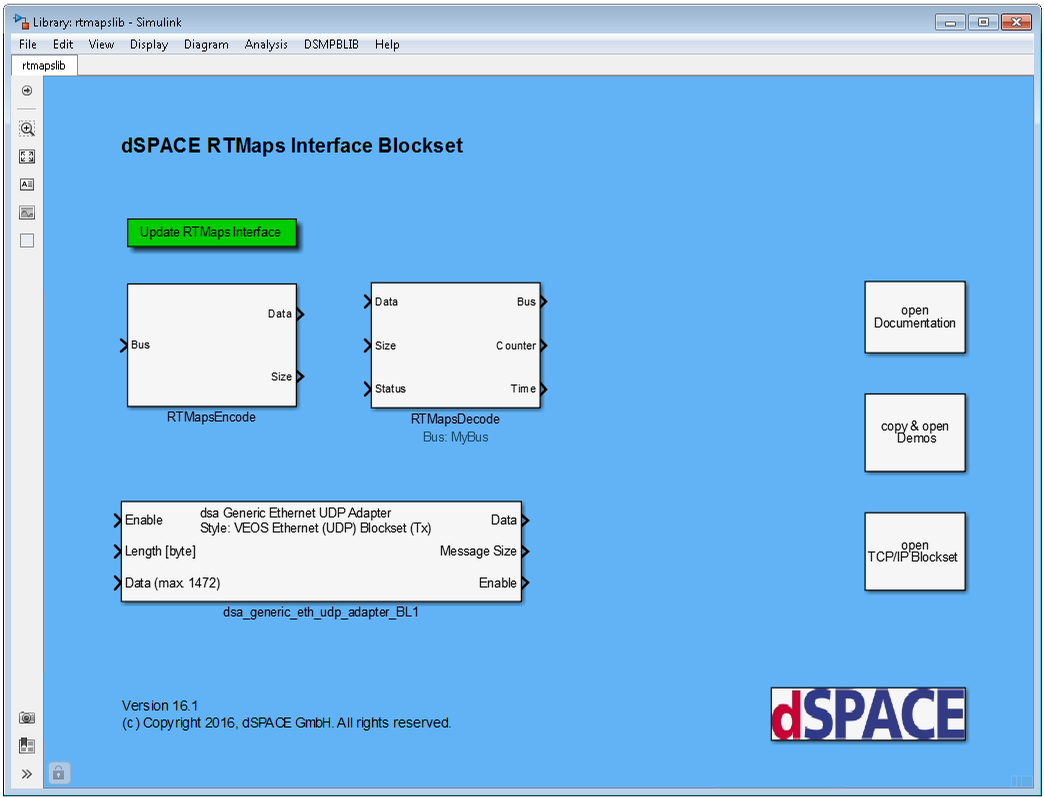 RTMaps Interface Blockset